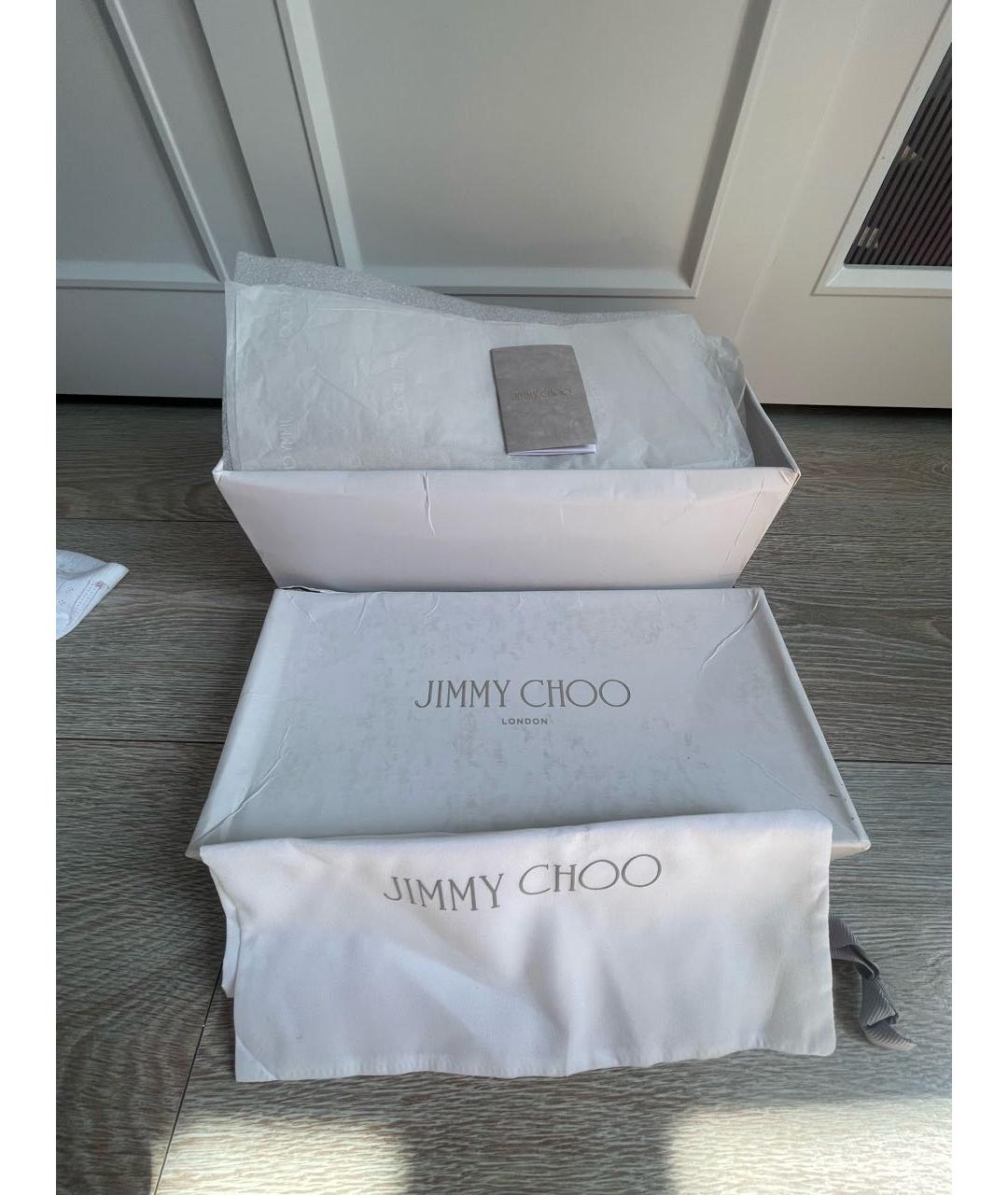 JIMMY CHOO Бежевые резиновые шлепанцы, фото 4