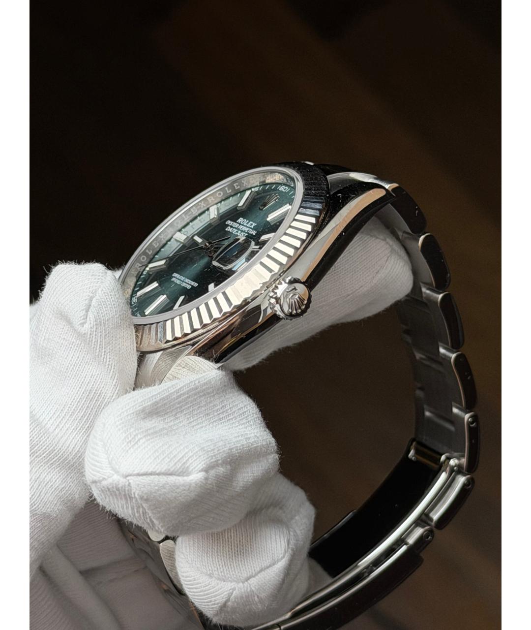 ROLEX Зеленые часы, фото 6