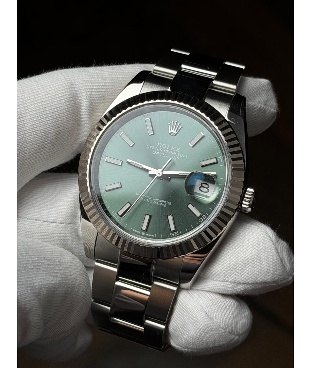 ROLEX Зеленые часы, фото 4
