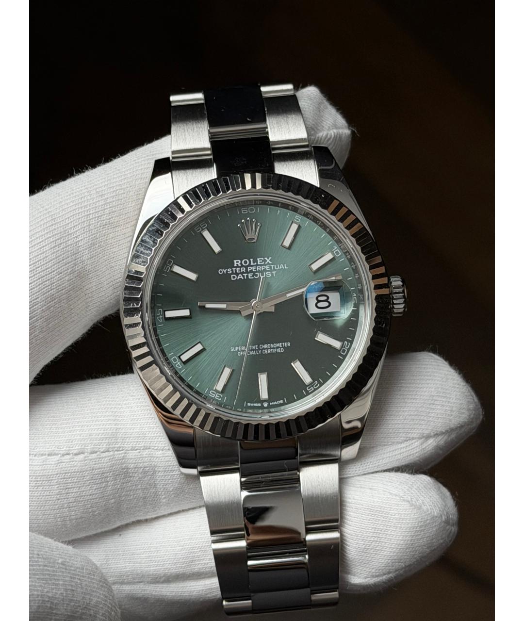 ROLEX Зеленые часы, фото 3