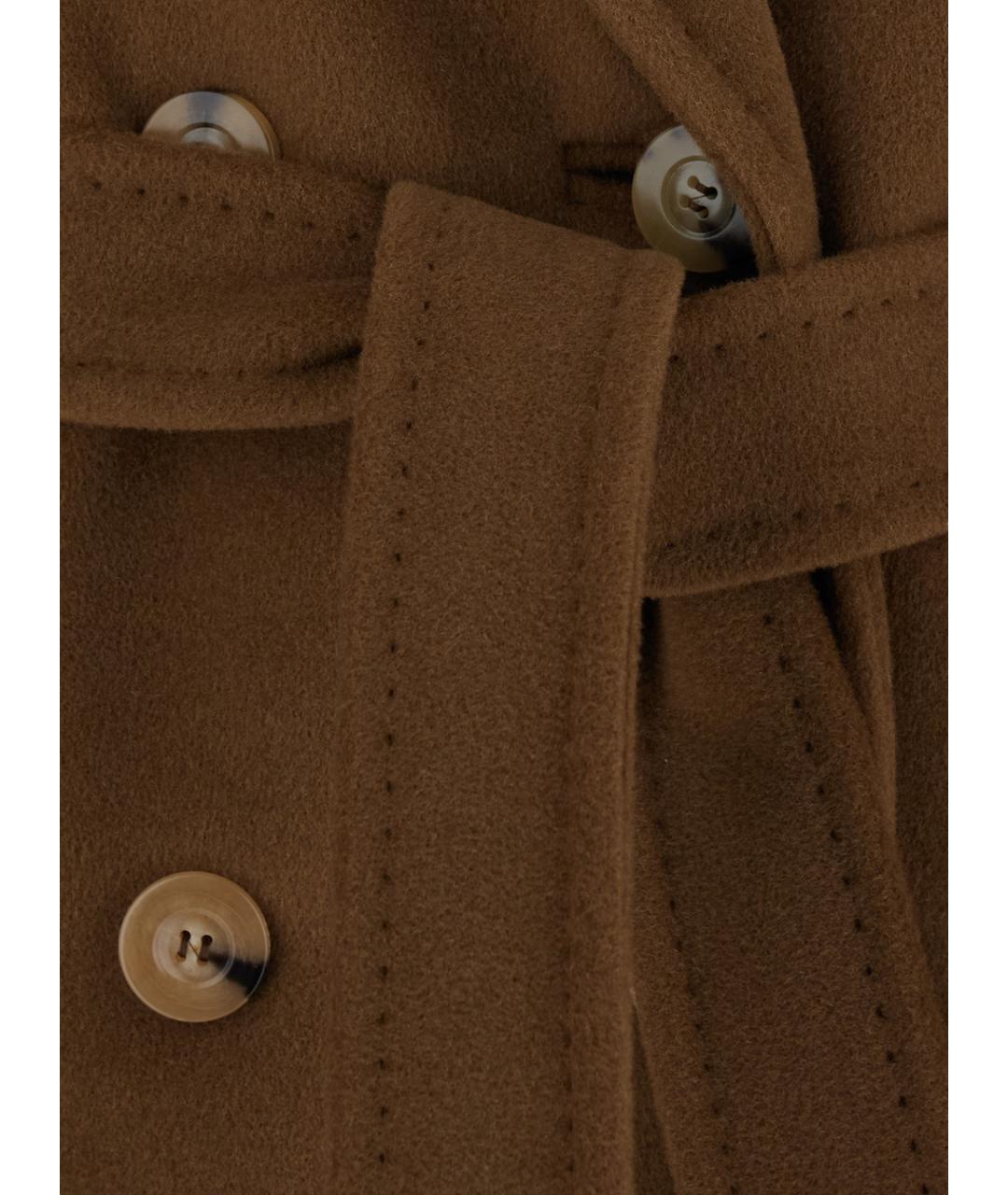 MAX MARA Коричневое шерстяное пальто, фото 3