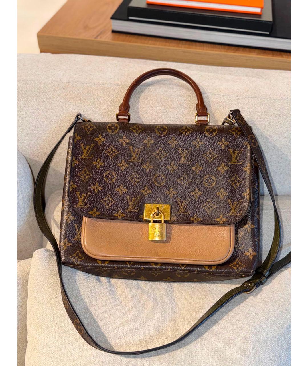 LOUIS VUITTON Коричневая канва сумка с короткими ручками, фото 2