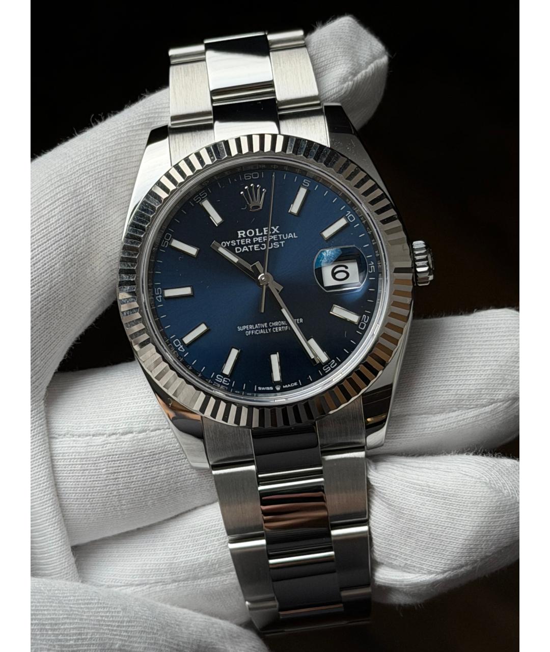 ROLEX Темно-синие часы, фото 2