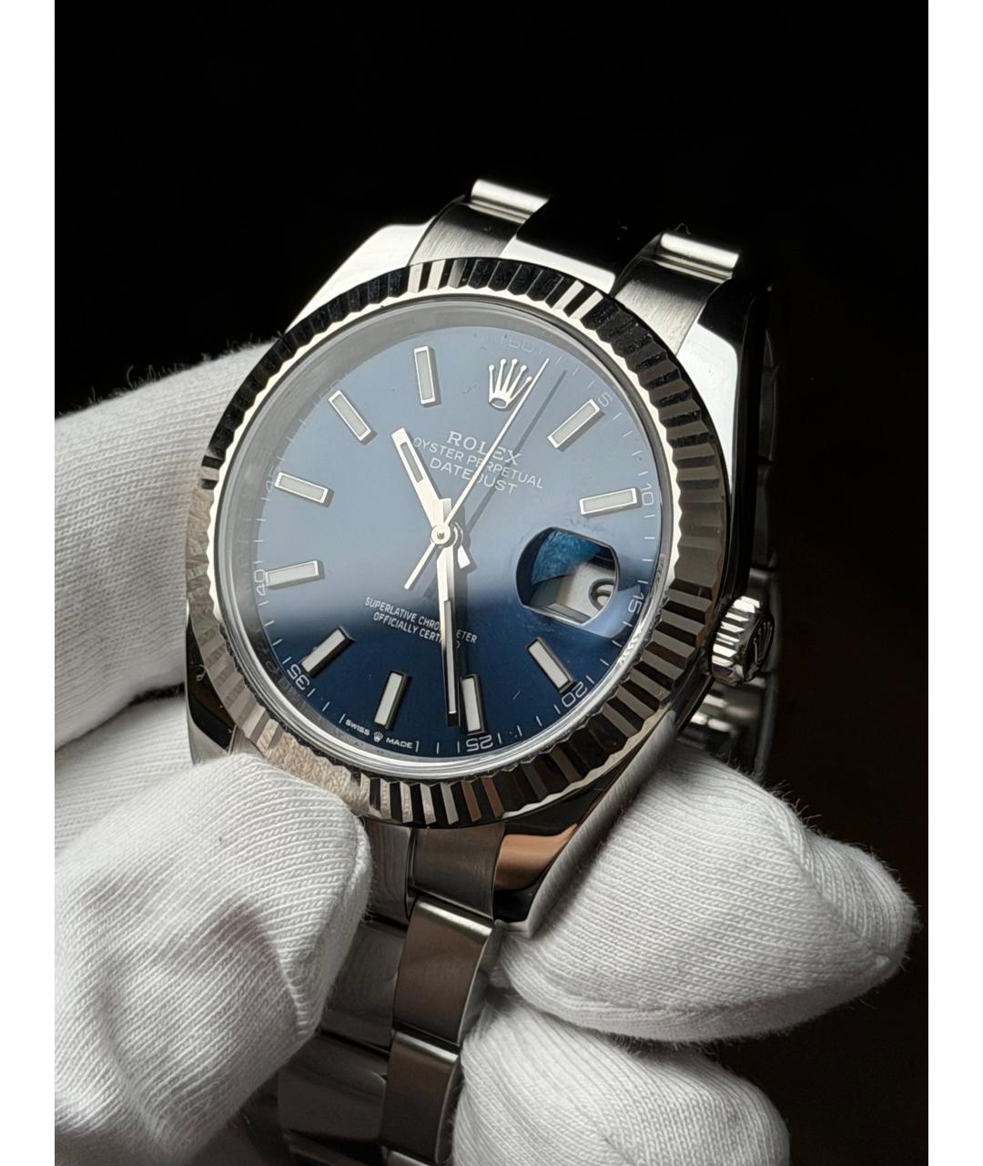 ROLEX Темно-синие часы, фото 4
