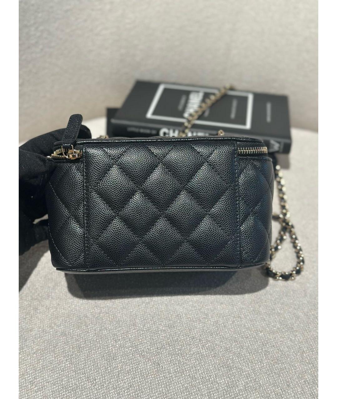 CHANEL Черная кожаная сумка через плечо, фото 3