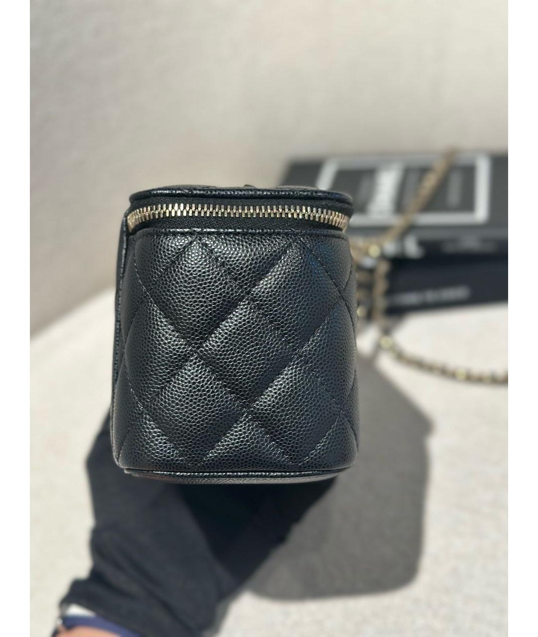 CHANEL Черная кожаная сумка через плечо, фото 4