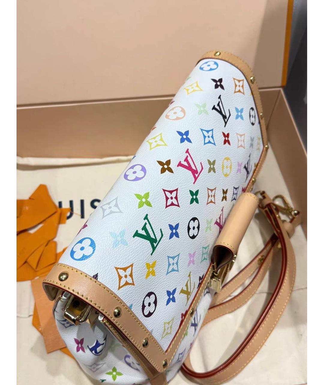 LOUIS VUITTON Белая канва сумка через плечо, фото 3