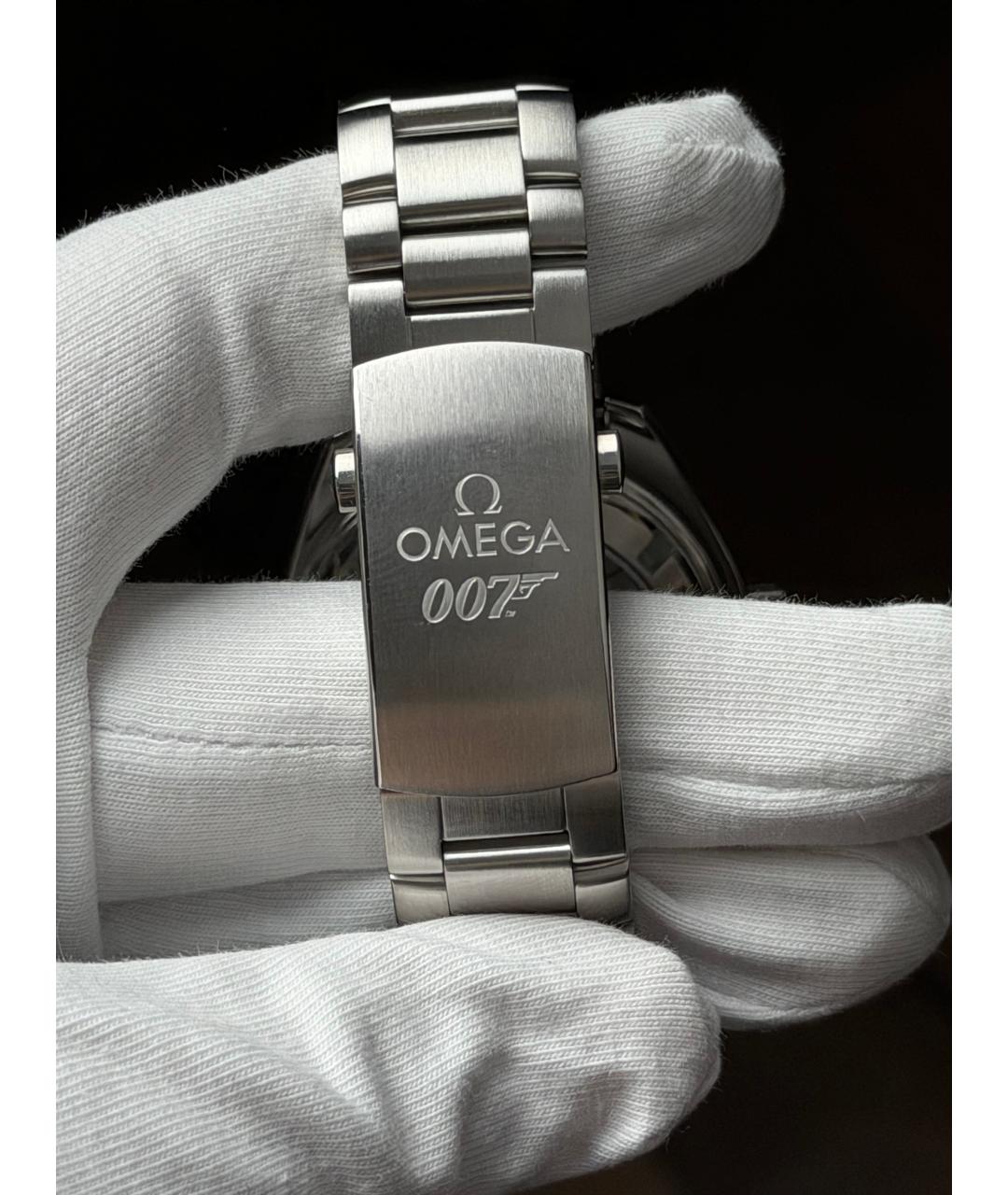 OMEGA Черные часы, фото 8