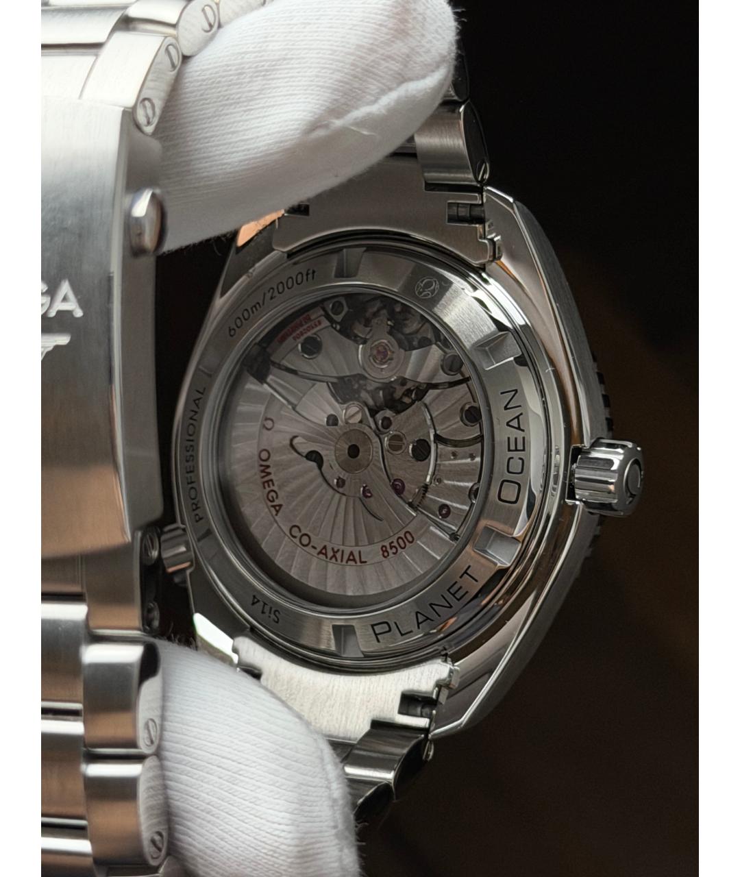 OMEGA Черные часы, фото 9