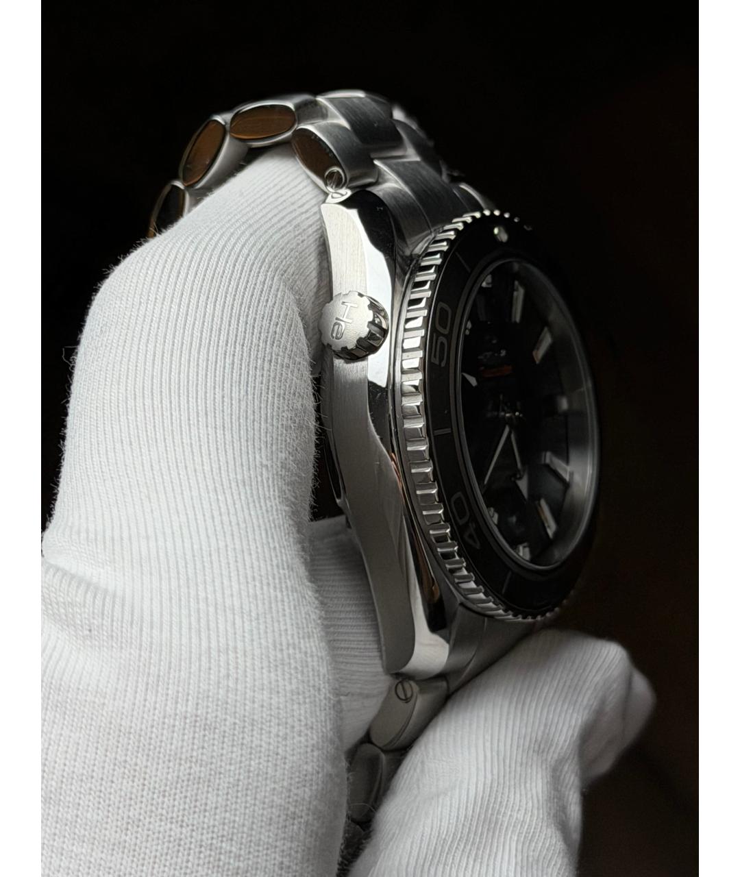 OMEGA Черные часы, фото 5