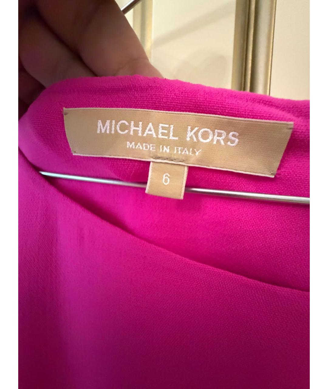 MICHAEL KORS Розовое шерстяное платье, фото 3