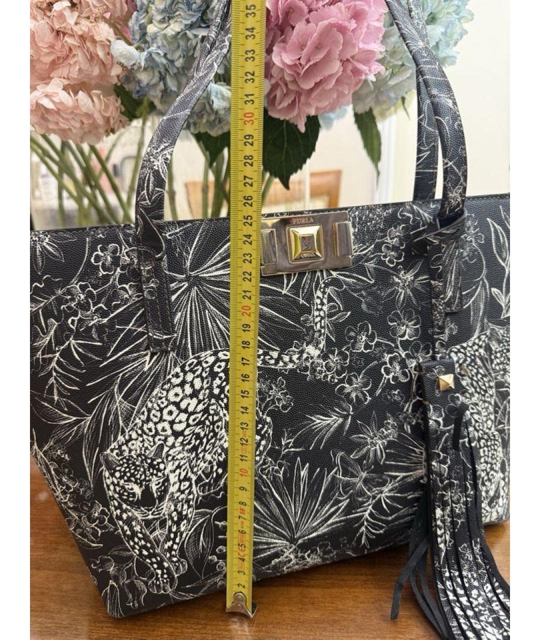 FURLA Черная сумка тоут, фото 8