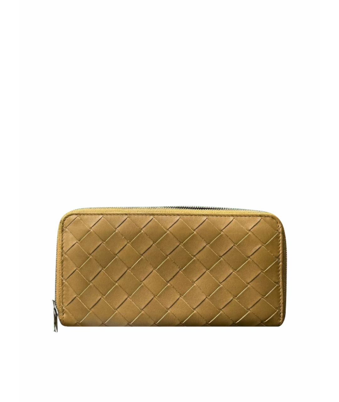BOTTEGA VENETA Коричневый кожаный кошелек, фото 1