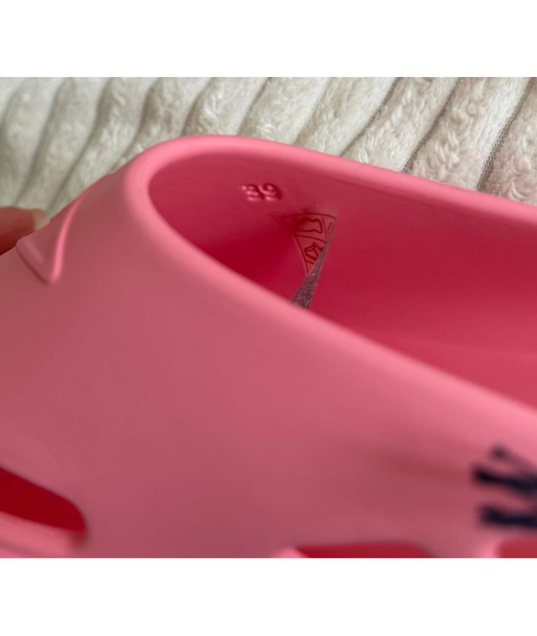 PRADA Розовые резиновые сабо, фото 6