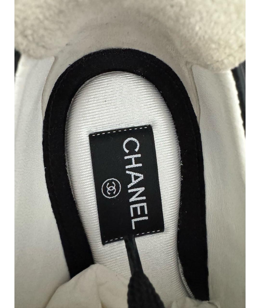 CHANEL Черные кожаные кроссовки, фото 7