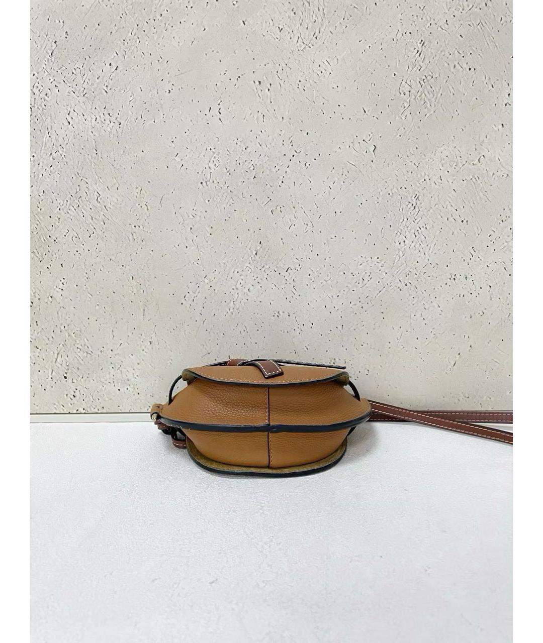 LOEWE Коричневая кожаная сумка через плечо, фото 6
