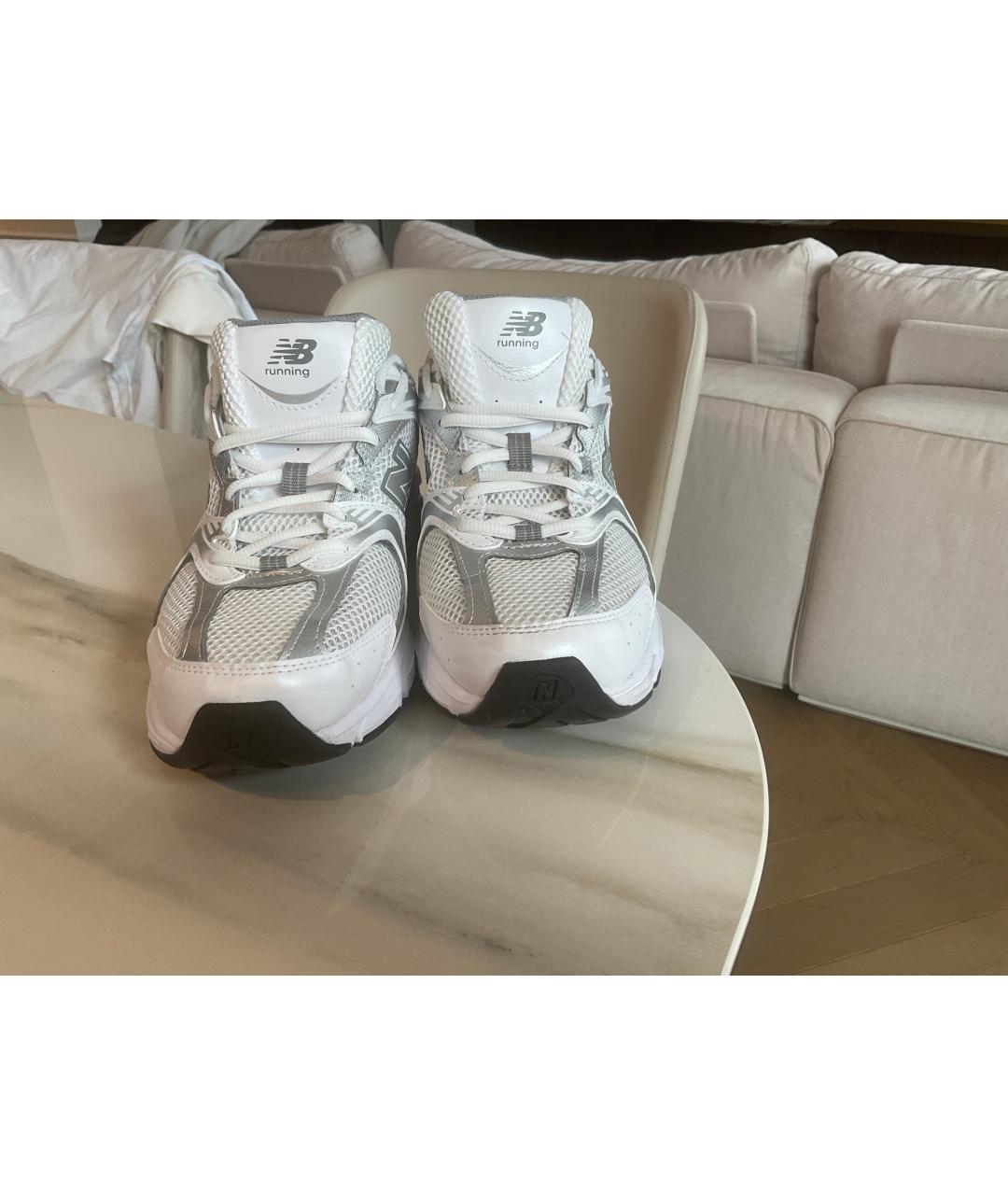 NEW BALANCE Белые кожаные низкие кроссовки / кеды, фото 4