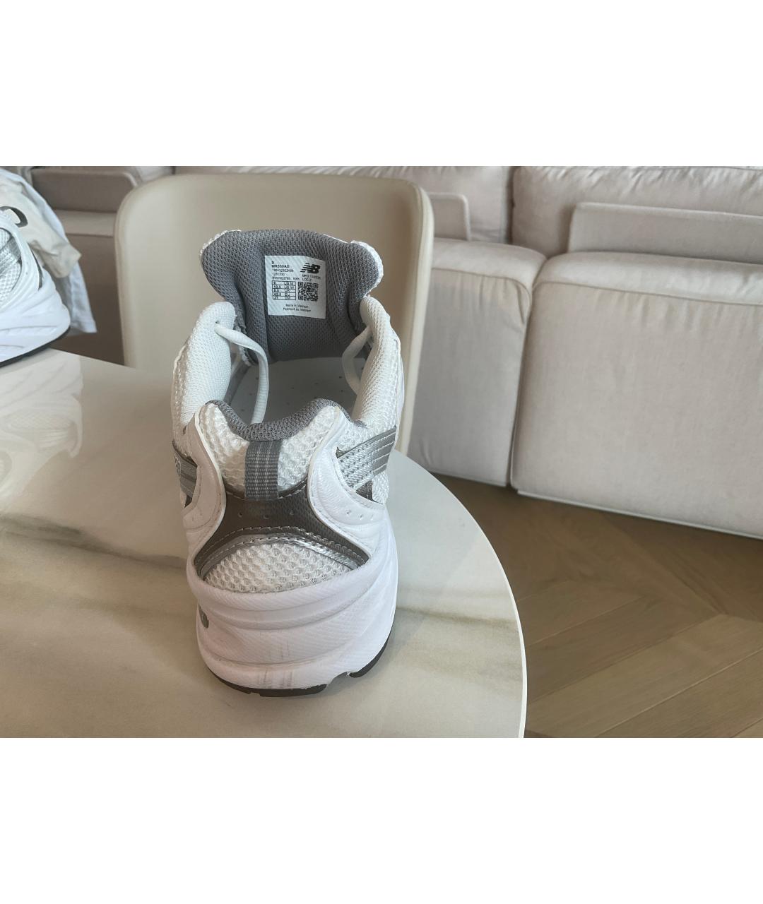NEW BALANCE Белые кожаные низкие кроссовки / кеды, фото 2