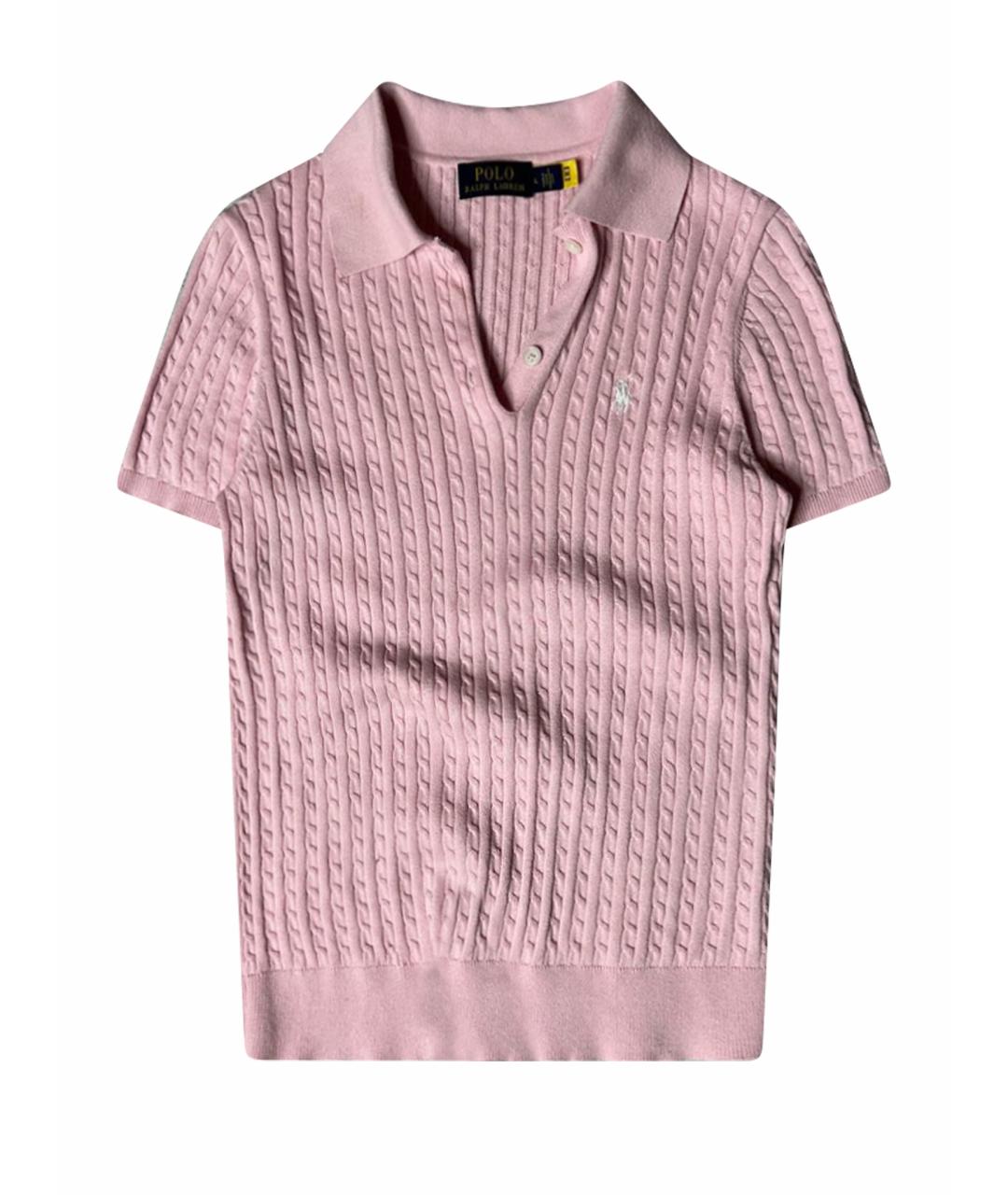 RALPH LAUREN Розовая хлопковая футболка, фото 1