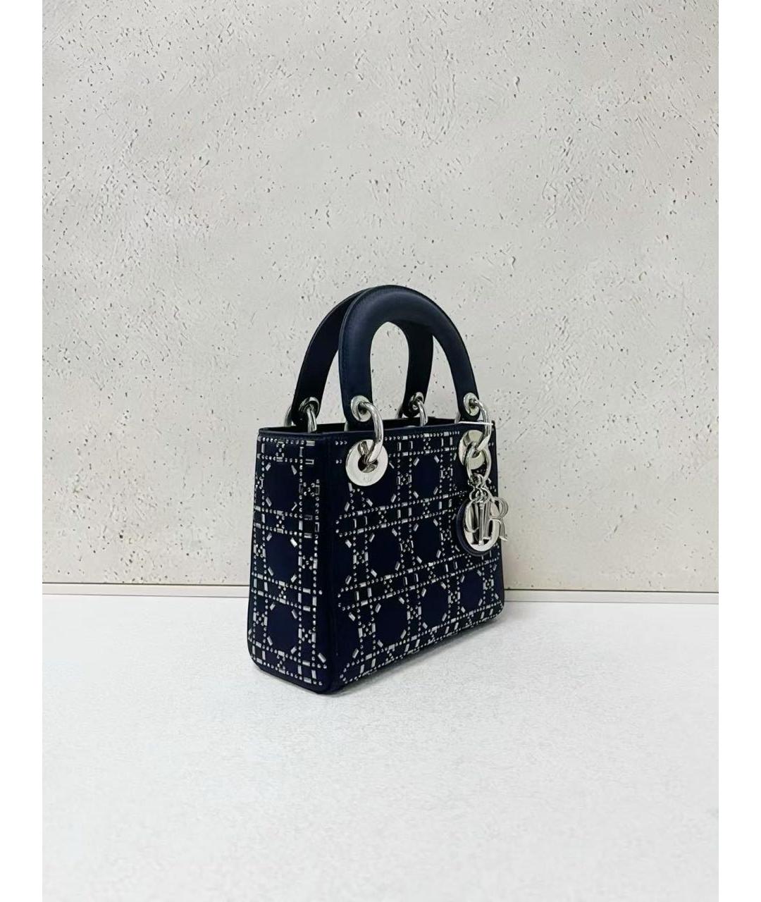 CHRISTIAN DIOR Темно-синяя сумка с короткими ручками, фото 4
