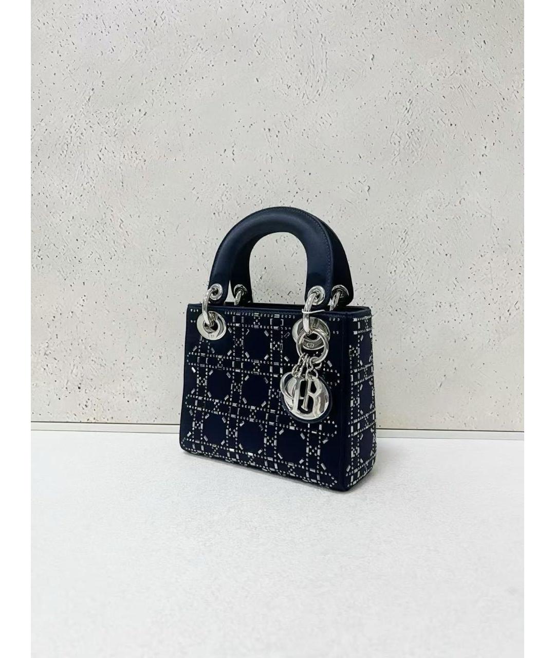 CHRISTIAN DIOR Темно-синяя сумка с короткими ручками, фото 5