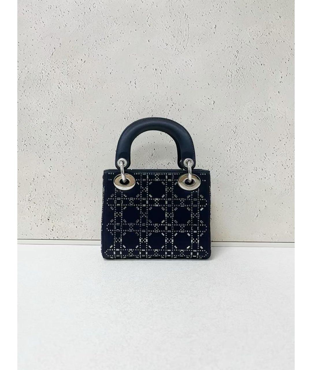 CHRISTIAN DIOR Темно-синяя сумка с короткими ручками, фото 3