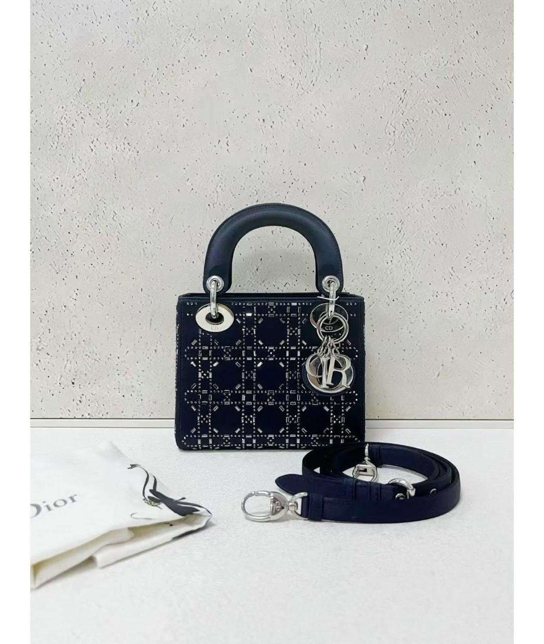 CHRISTIAN DIOR Темно-синяя сумка с короткими ручками, фото 2