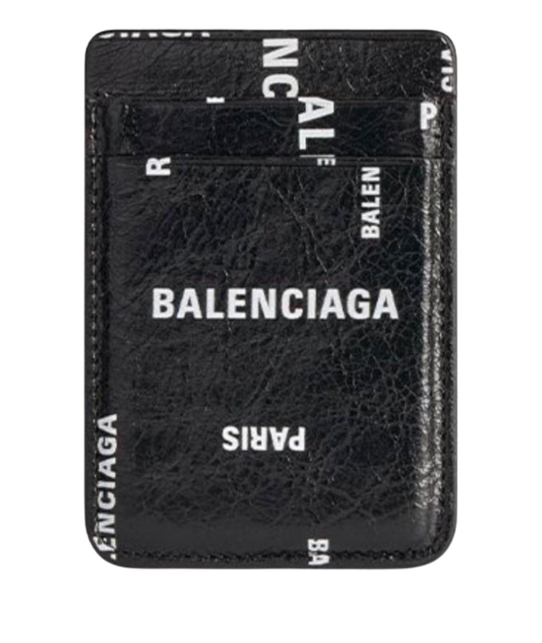 BALENCIAGA Черный кожаный кардхолдер, фото 1