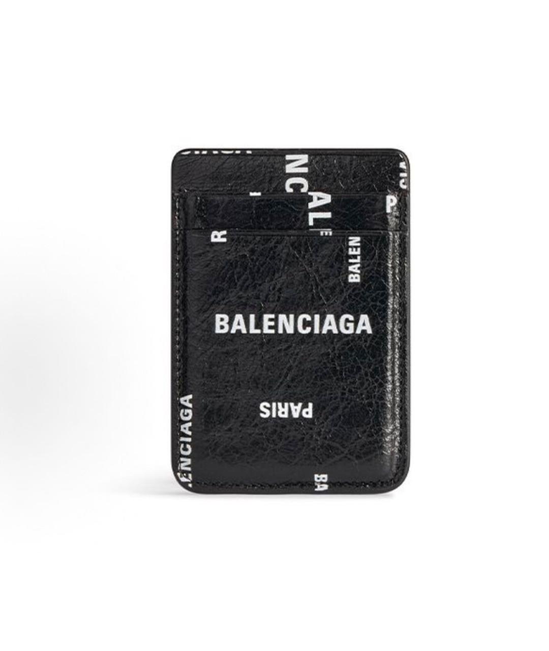 BALENCIAGA Черный кожаный кардхолдер, фото 6