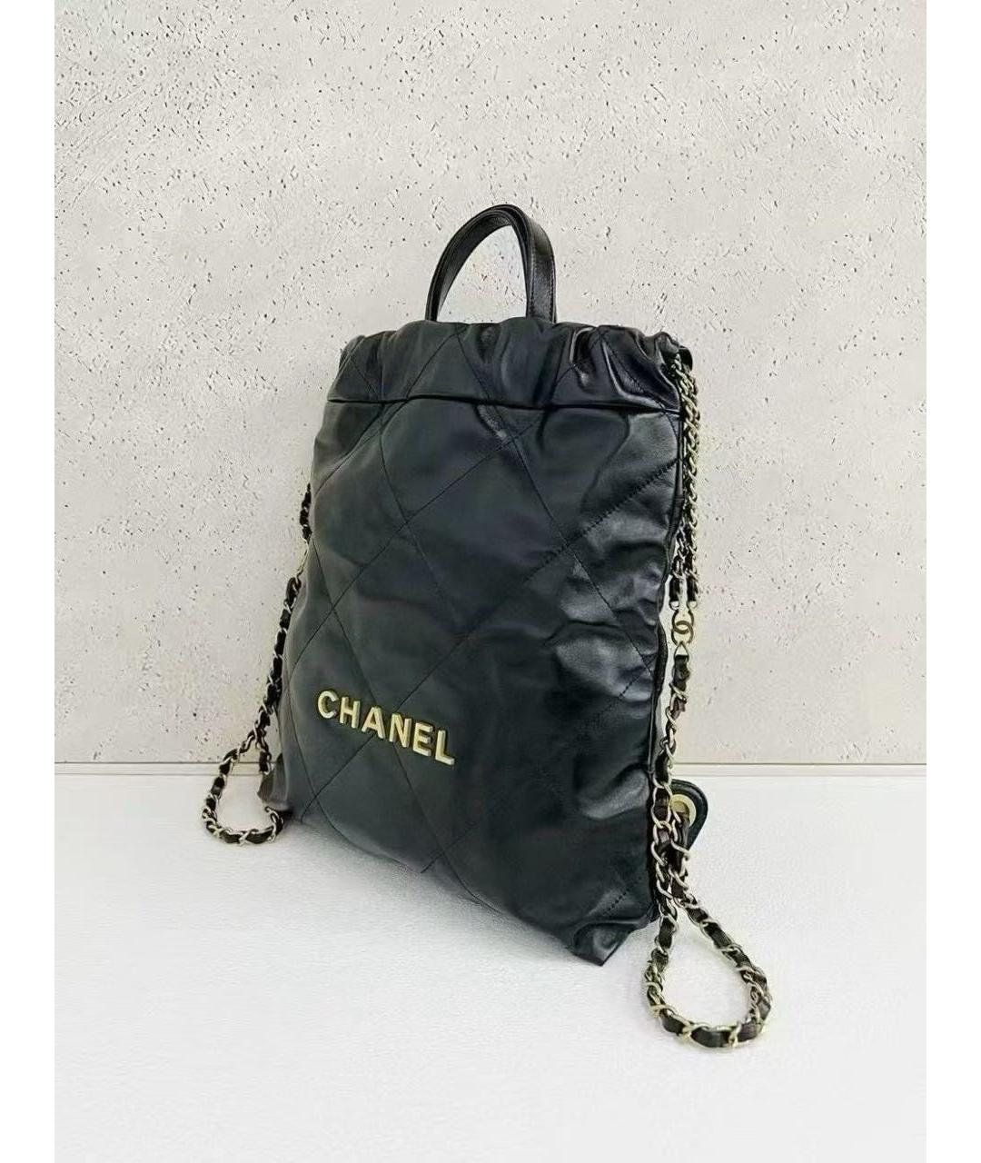 CHANEL Черная кожаная сумка через плечо, фото 5
