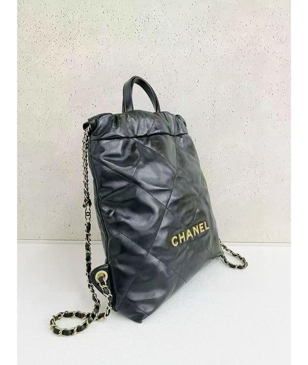 CHANEL Черная кожаная сумка через плечо, фото 4