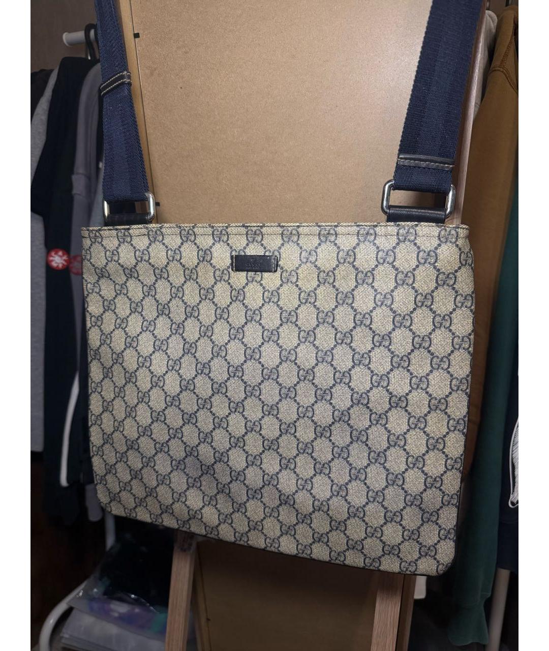 GUCCI Бежевая канва сумка на плечо, фото 8