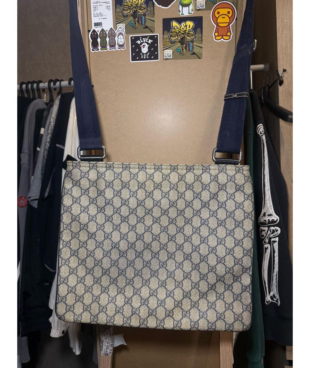 GUCCI Бежевая канва сумка на плечо, фото 2