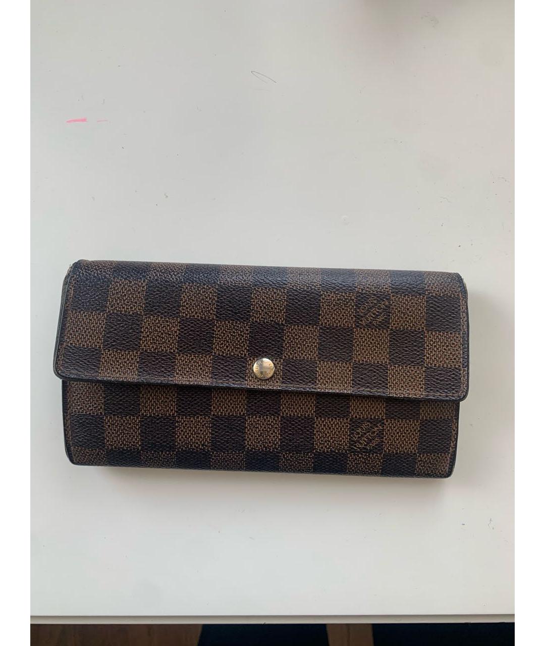 LOUIS VUITTON Коричневый кошелек, фото 9
