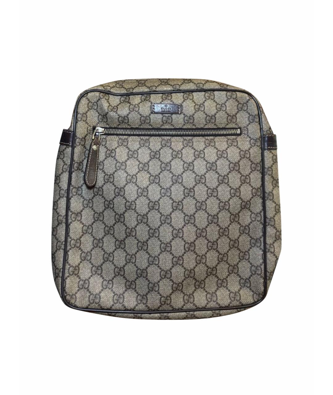 GUCCI Бежевая канва сумка на плечо, фото 1