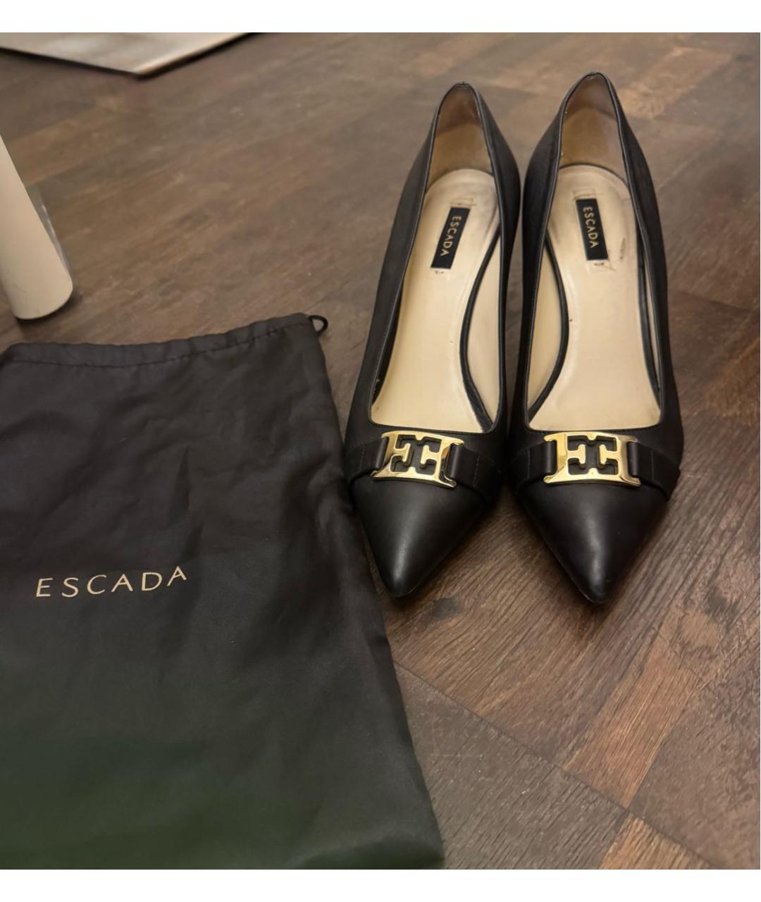 ESCADA Черные кожаные туфли, фото 2
