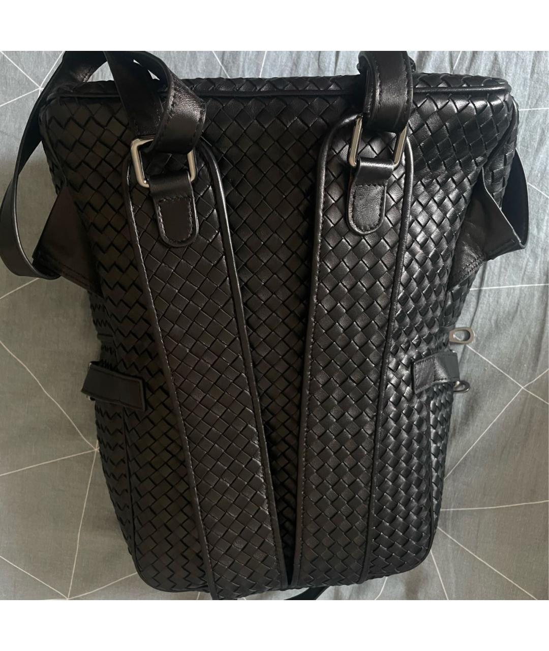BOTTEGA VENETA Черный кожаный рюкзак, фото 2