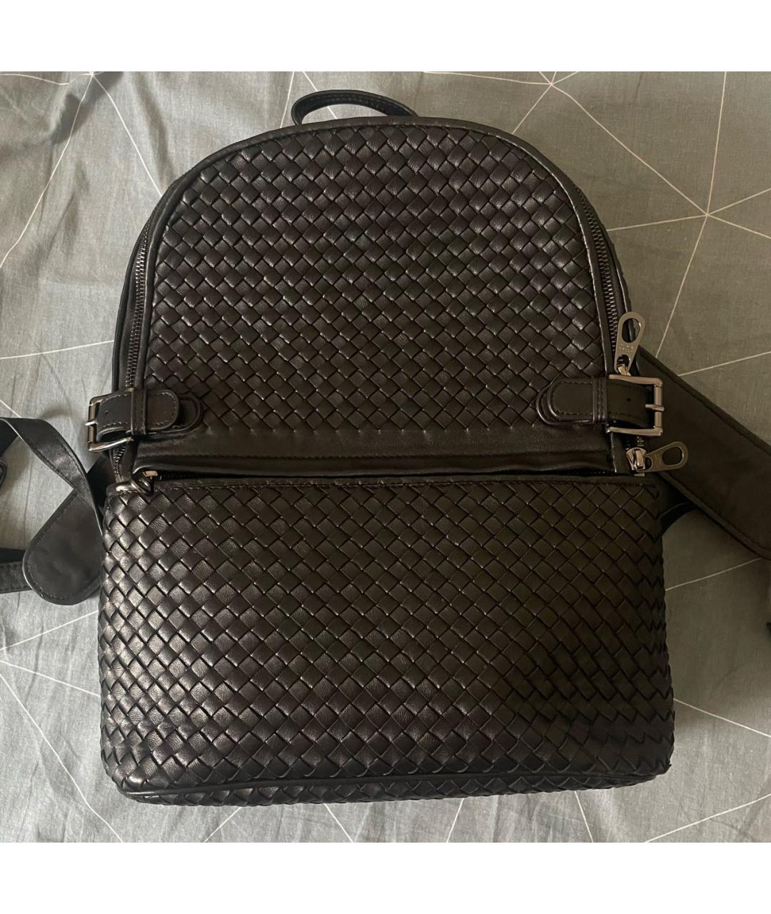 BOTTEGA VENETA Черный кожаный рюкзак, фото 5