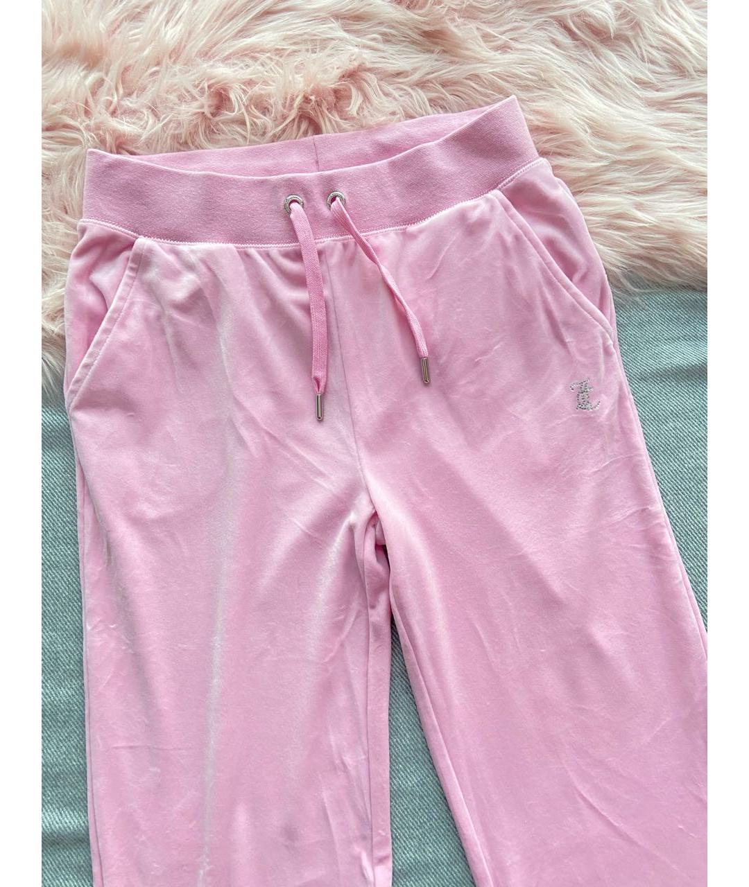 JUICY COUTURE Розовый велюровый спортивные костюмы, фото 5