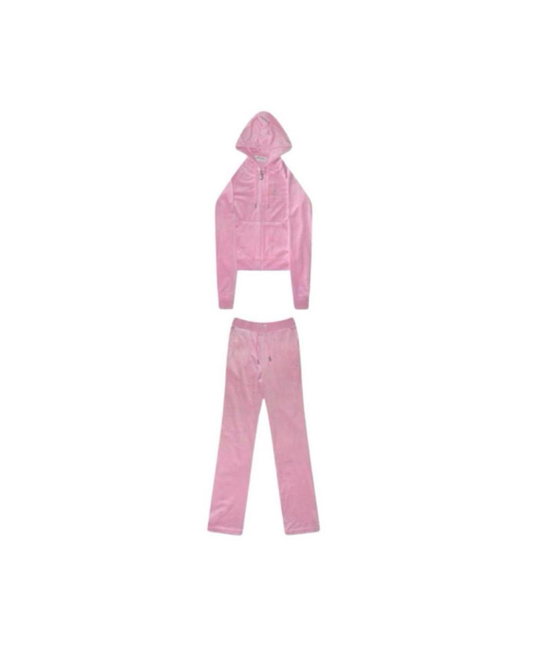 JUICY COUTURE Розовый велюровый спортивные костюмы, фото 1