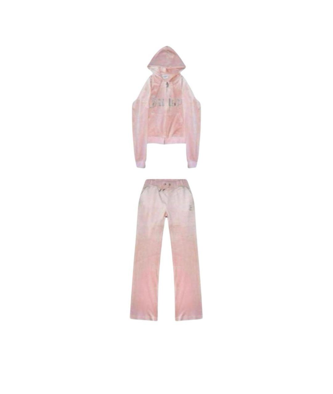JUICY COUTURE Коралловый велюровый спортивные костюмы, фото 1