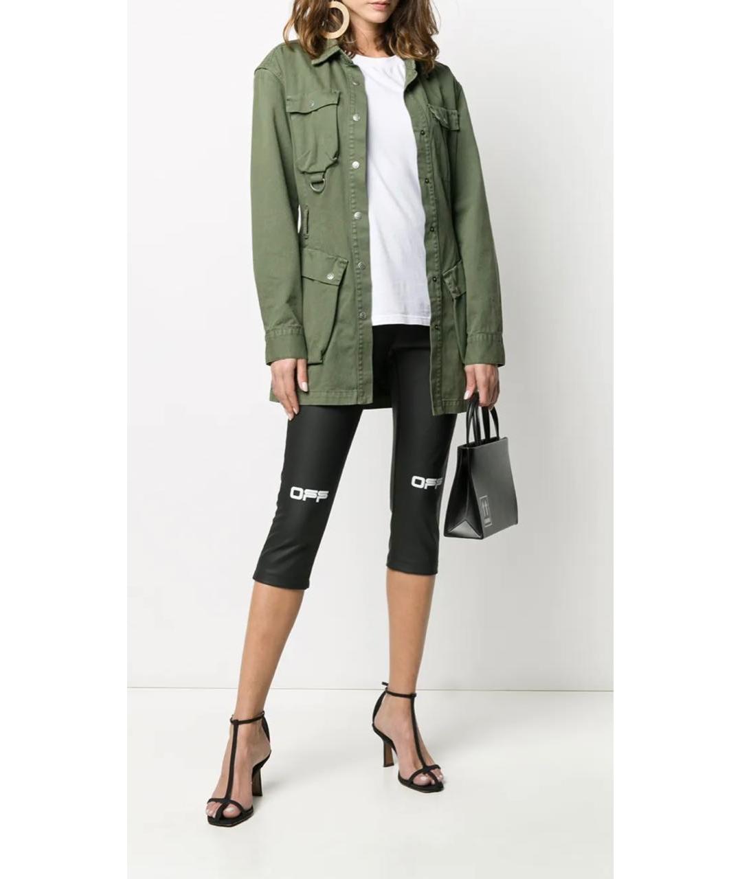 OFF-WHITE Черные вискозные леггинсы и велосипедки, фото 5