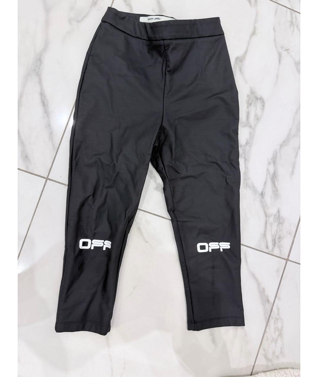 OFF-WHITE Черные вискозные леггинсы и велосипедки, фото 7