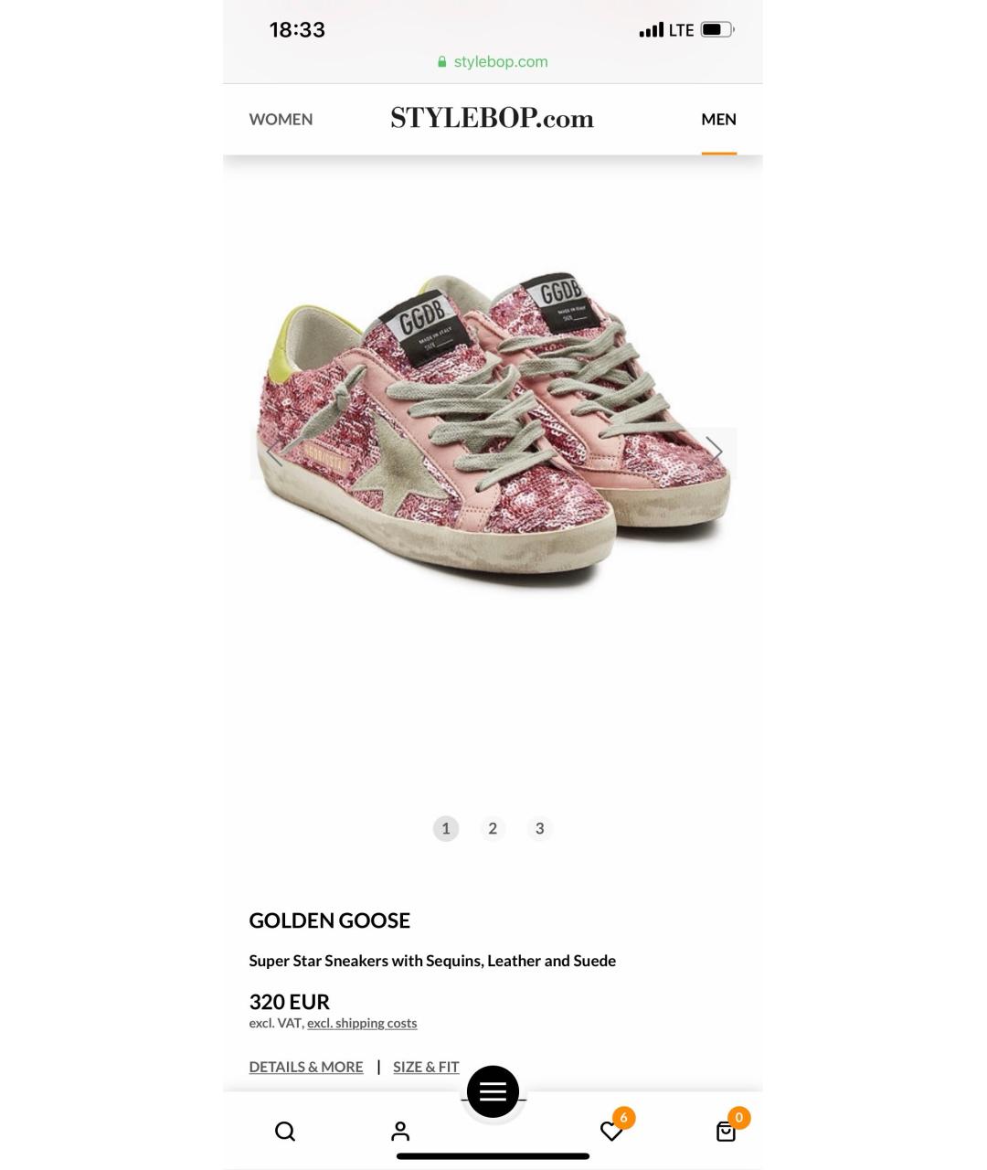 GOLDEN GOOSE Розовые кожаные кеды, фото 3