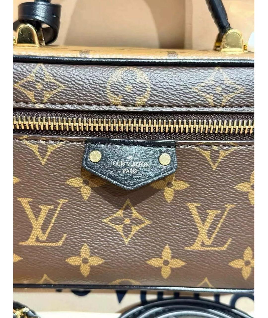 LOUIS VUITTON Коричневая канва косметичка, фото 4