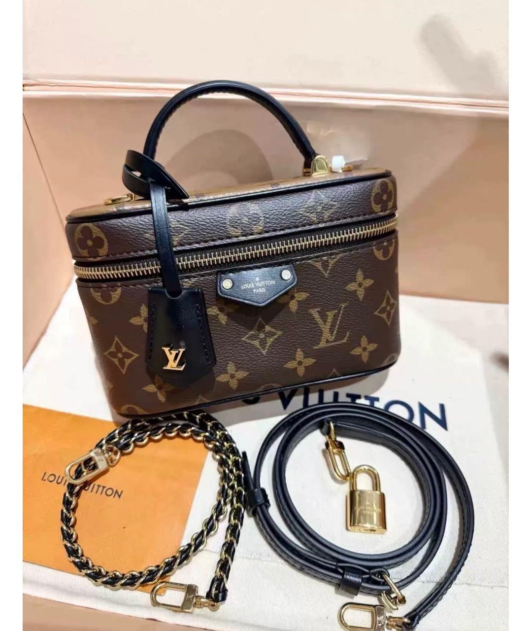 LOUIS VUITTON Коричневая канва косметичка, фото 2