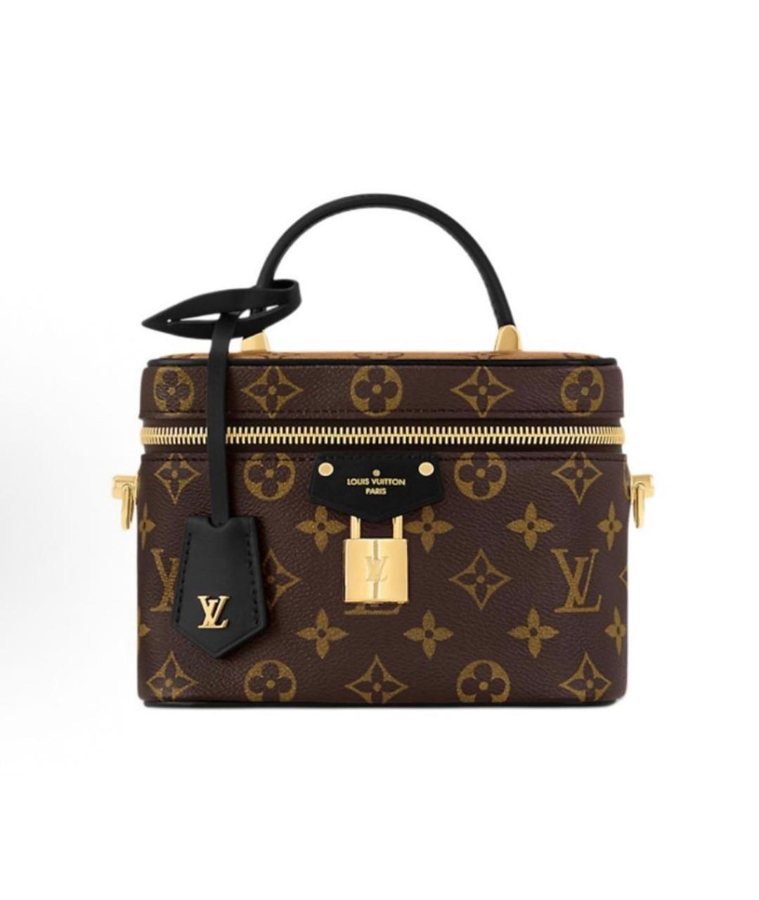 LOUIS VUITTON Коричневая канва косметичка, фото 8