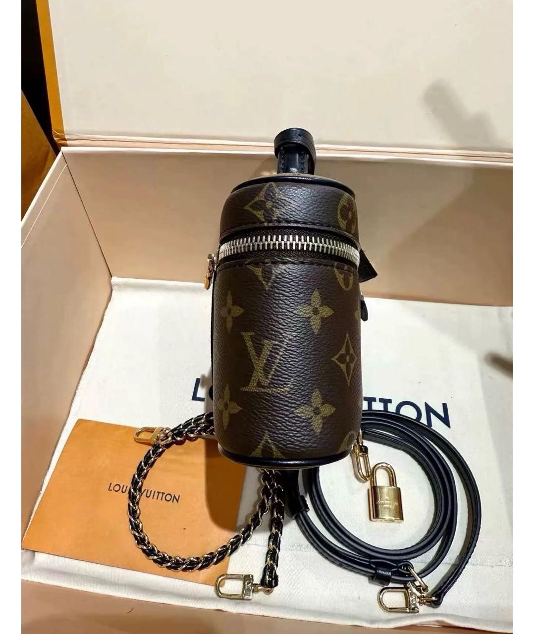 LOUIS VUITTON Коричневая канва косметичка, фото 5