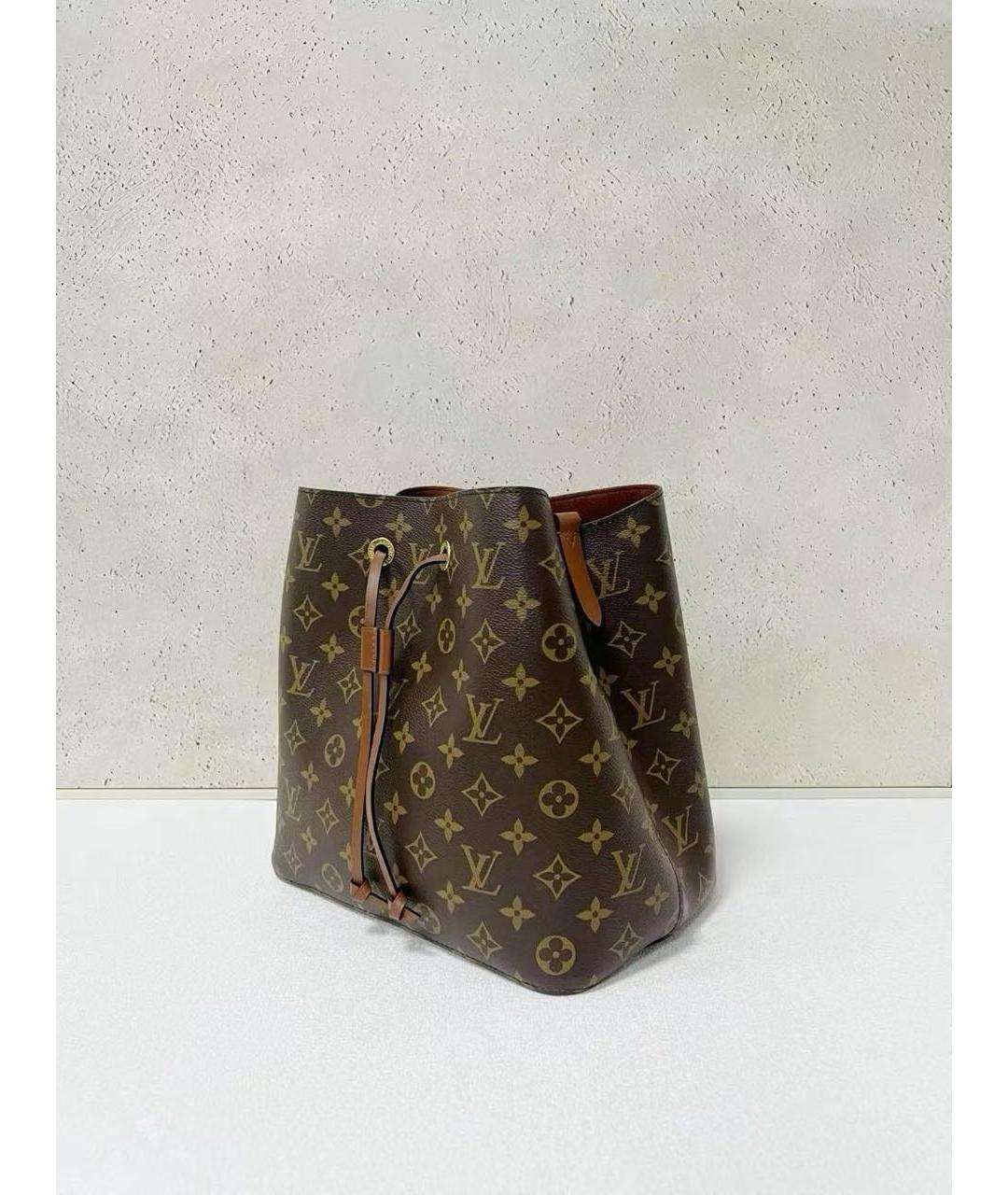 LOUIS VUITTON Коричневая канва сумка через плечо, фото 4