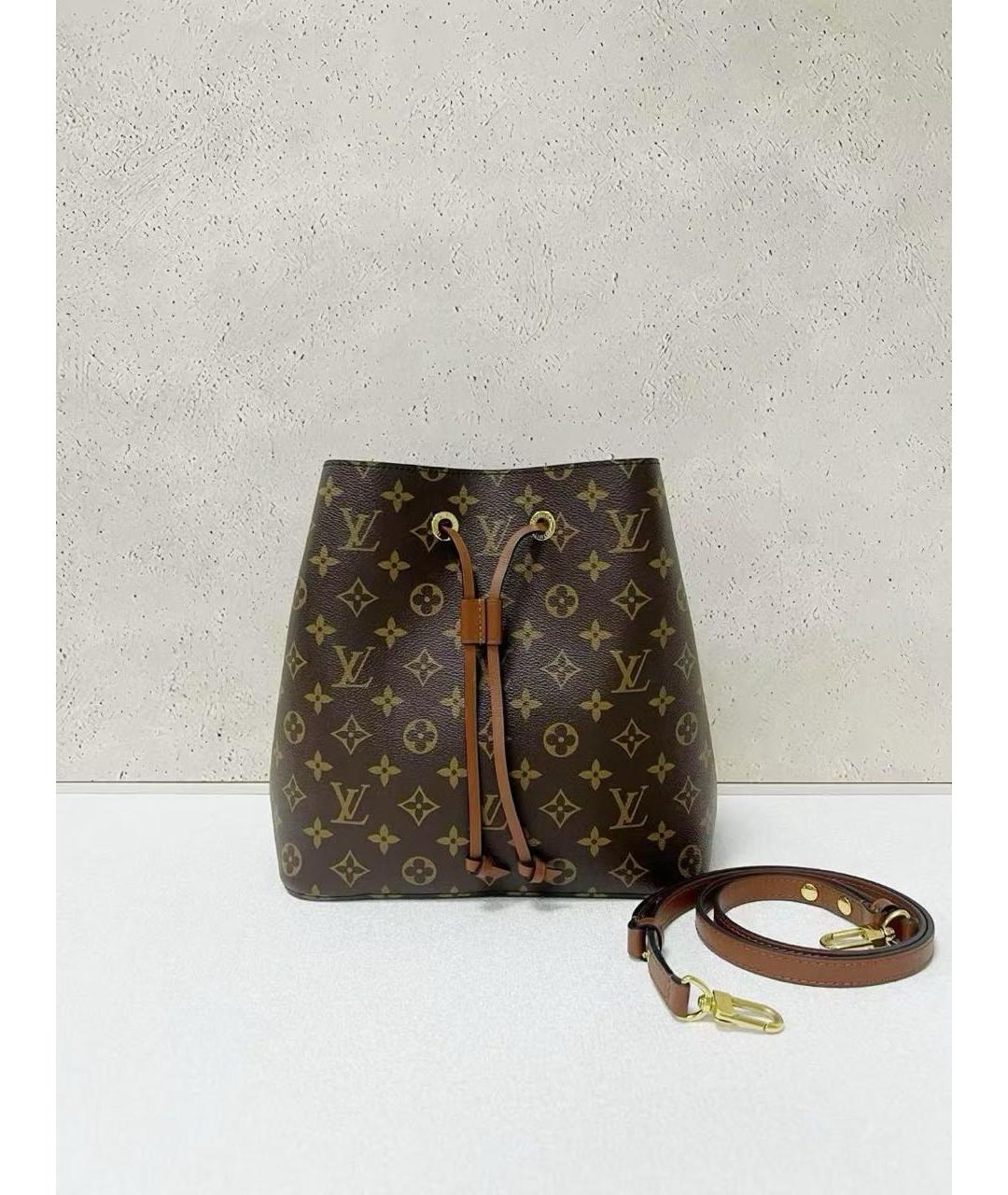 LOUIS VUITTON Коричневая канва сумка через плечо, фото 2